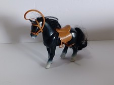 Vintage 1990 Kid Kore Black Horse with Saddle Bridle