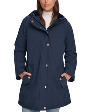 Tommy Hilfiger X6414 Women's Navy Hooded Anorak Insulated Raincoat Size XL