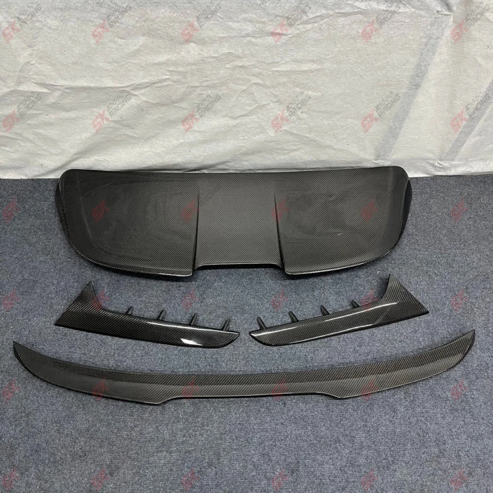 Alerón de techo/lado/medio de fibra de carbono real para Audi A4 Allroad 2020-2025 Foto 2 de 4