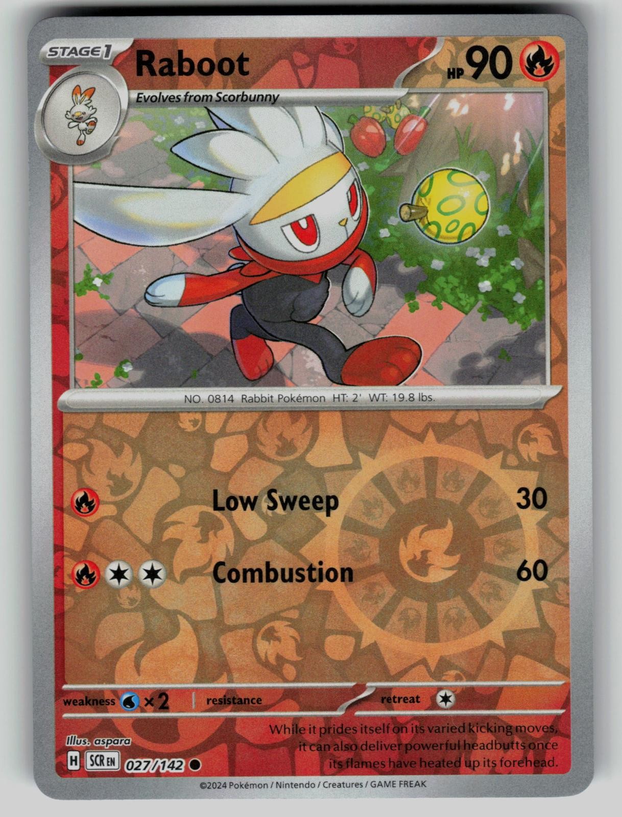 Raboot 27/142 Stellar Crown Pokemon Reverse Holo Common