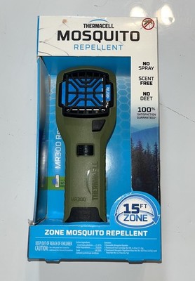 Thermacell MR300G Portable Mosquito Repeller Olive Green 15 Ft Zone NEW Open Box
