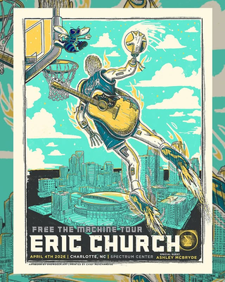 Eric Church in Charlotte, NC April 4 2026 Poster | eBay