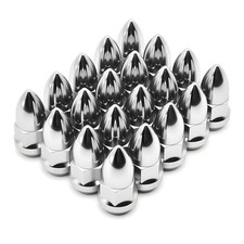 20-Piece Chrome Bullet-Style Lug Nuts 1/2"-20 Thread, Extended Acorn/Bulge