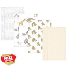 Luvable Friends Wild Safari Burp Cloths 4pk One Size