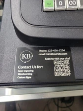 Custom Laser Engraved Metal Business Cards (0.8mm) - Printed Personalized