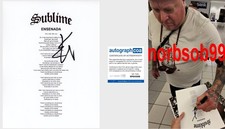 ERIC WILSON SIGNED SUBLIME ENSENADA LYRIC SHEET w/EXACT PROOF & AUTOGRAPH COA