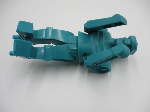 BLUE BOMBER Robot Action Figure Teal Blue Plastic Toy Vintage Boxer Style Retro