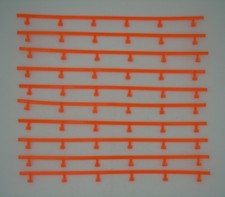 AURORA TOMY AFX 10 - 14" PEACH GUARD RAILS W/ NO BAD POSTS MINT-NEW