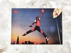 Michael Jordan 1985 Nike Air Jordan JUMPMAN Promo Card RC HOF Chicago Bulls...