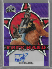 DENER BARBOSA 2024 Leaf Metal PBR Professional Bull Riders Free Hand Auto /15