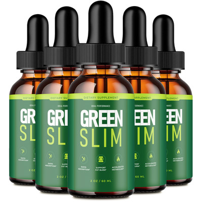 Green Slim Drops, Official GreenSlim Supplement Drops (5 Pack)