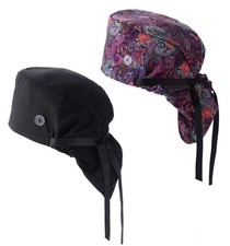 Bouffant Scrub Caps Women Ponytail Surgical Nurse Hat Long Hair Cover