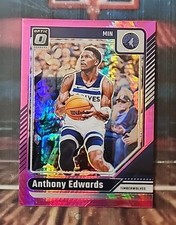 Anthony Edwards 2023 Optic Hyper Pink Prizm/My House Prizm/Select  Concourse Blu