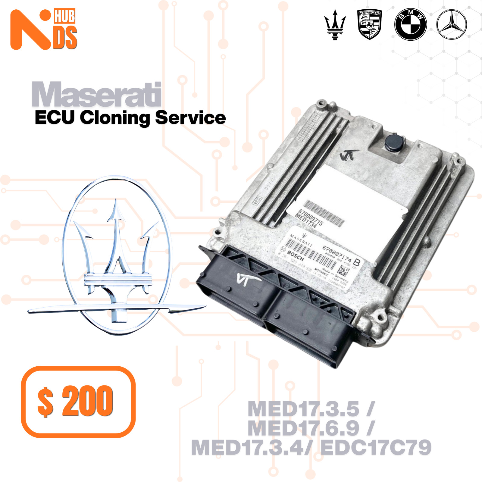 Maserati ECU Cloning Service | Plug & Play | Quick Turn Around!