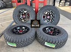 17x9 TRD PRO WHEELS GLOSS BLACK RIMS 33" AT TIRES TOYOTA TACOMA 4RUNNER FJ 6x5.5