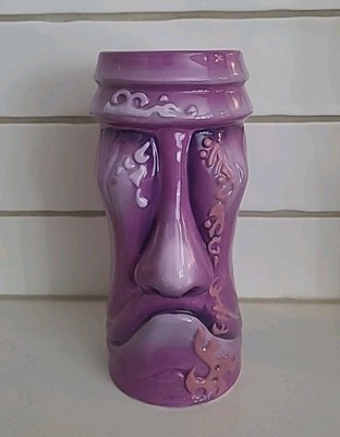 TIKI BAR AND GRILL Waikiki Tiki Mug MAX Purple Lava Tears EXC (B2-B7)
