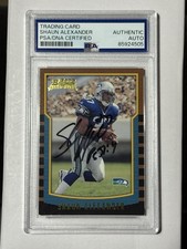 2000 Bowman Shaun Alexander Auto Signed Rookie Card PSA DNA Seahawks RC. rookie card picture