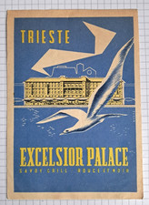 Exelsior Palace Trieste Triest Italien luggage label Kofferaufkleber 