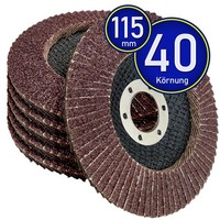 FäCherscheibe 6X 115Mm 40 KöRnung Holz Metall Pvc ZubehöR FüR Winkelschleifer