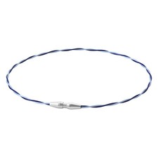 phiten RAKUWA Necklace EXTREME Wire Torned Light Blue/Navy 43cm