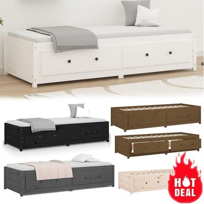 Bett mit Stauraum Jugendbett Tagesbett Bett mit Ziehbett Tandemliege 90x200