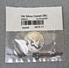 2008-S Oklahoma Silver State Quarter 90% Silver