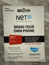 Net10 Wireless Bring Your Own Phone Activation Kit - CDMA ~ Nationwide Coverage