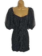 Zara Womens Polka Dot Tulle black Dress Size XS