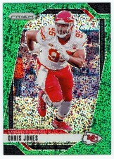 CHRIS JONES 2024 Panini Prizm Green Sparkle /8 #143 Chiefs