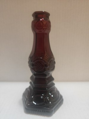 Vintage Avon 1876 Cape Cod Candlestick Patchwork Cologne Bottle Cracked