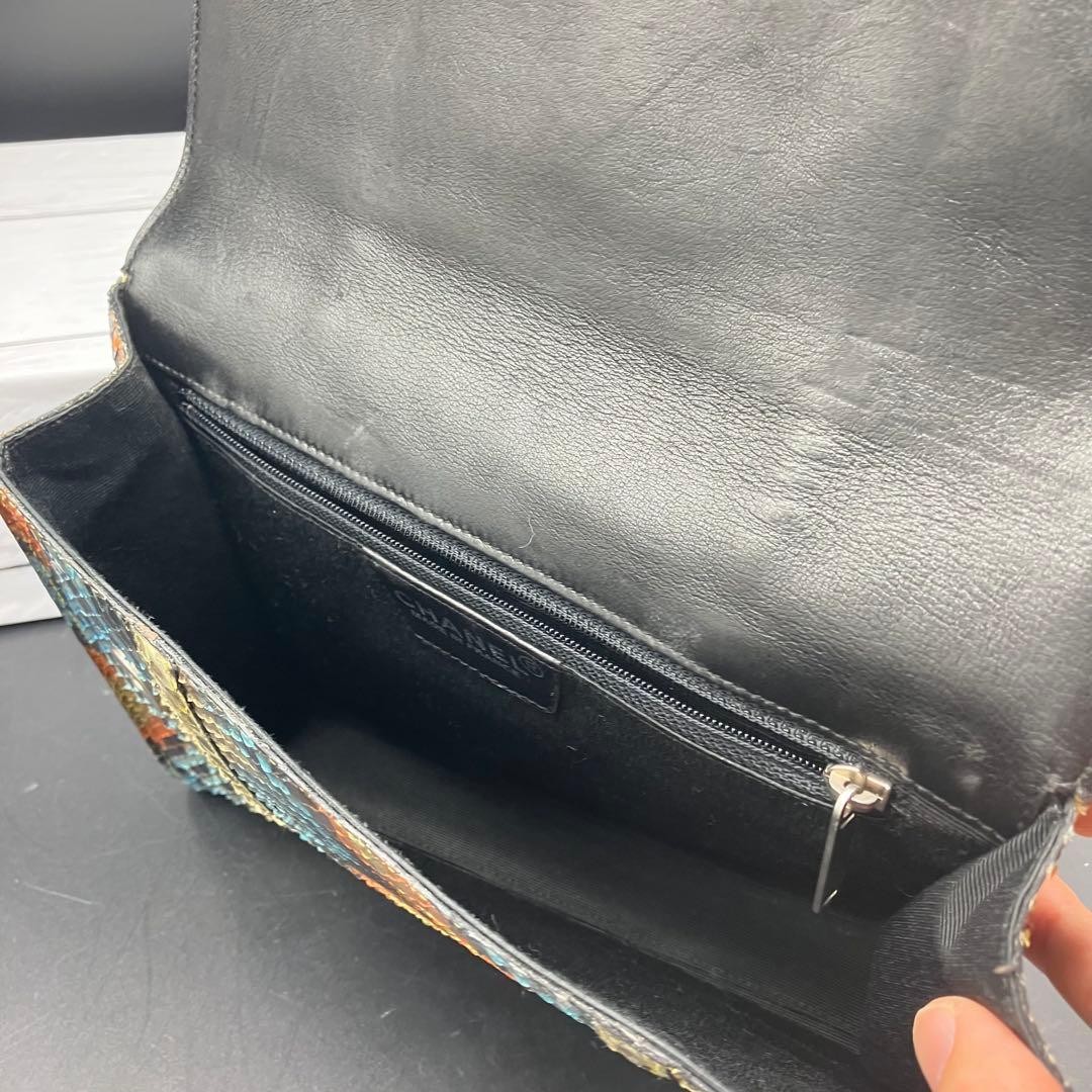 CHANEL Multicolor Python Leather Shoulder Bag Vin… - image 15