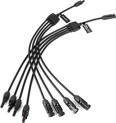 Robust Solar Connector Kit - 1 to 4 Parallel Configuration, Durable PVC Build