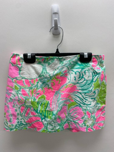 LILLY PULITZER SIZE 14 Pink/Green Aqua Floral Girl's Skort
