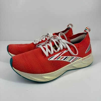 Brooks Levitate StealthFit 6 Men s 9 Red/White Running Sneaker Shoes 1103971D602