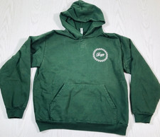 Los Angeles Apparel Hoodie Men L Green 14 Oz Heavyweight Baggy Logo Made in USA