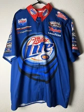 Miller Lite Outer Circle NHRA Don Prudhomme Snake Racing Pit Crew Shirt Mens XL