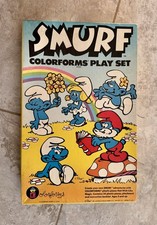 Vintage 1981 Smurfs Colorform Play Set  Ephemera - Missing 3 Small Stickers.