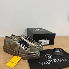 VALENTINO BY MARIO VALENTINO DALIA LASER METALLIC LEATHER SNEAKERS Women