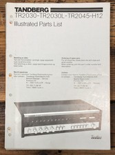 Tandberg TR-2030 TR-2045  Receiver Illustrated Parts List  *Original*