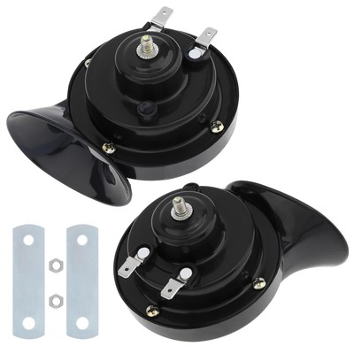 12V Super Loud Snail Horn 410HZ 510HZ High Low Tone for Any Vehicles yachts b...