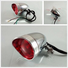 1 Pcs Chrome Style 12V Motorcycle Scooter Bike Rear Tail Stop Brake Light