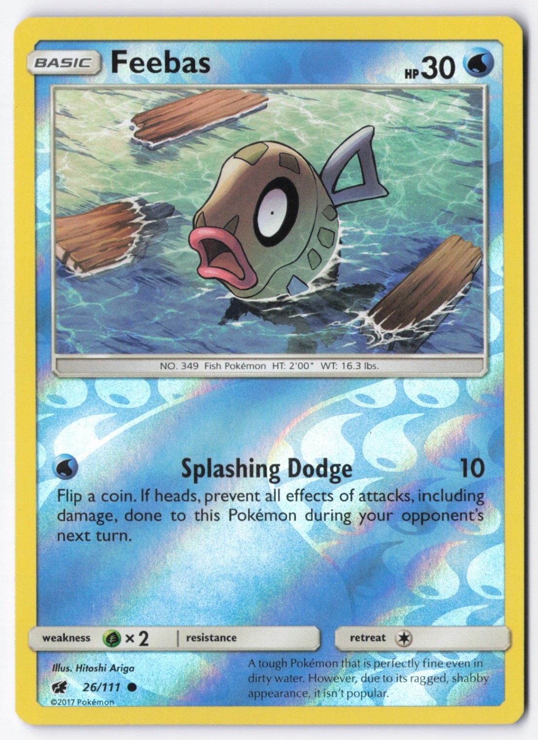 Feebas Reverse Holo Common SM - Crimson Invasion 26/111 NM