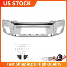 For Nissan Titan Armada 04-15 11 Front Bumper Face Bar  W/Fog Light Holes Chrome