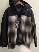 Pendleton Men Hooded Softshell Wool Blend Jacket Removeable Hood Size Med NEW