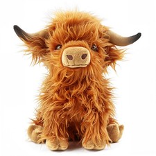 Highland Cow Stuffed Animal Toy, Adorable Highland Cow Plush, Scottish Cow Pl...