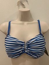 Regatta Aceana Bikini III Top Only Strong Blue Stripe 10 BNWT Freepost