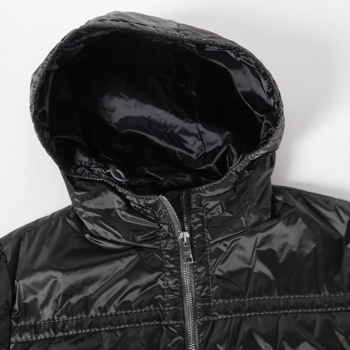 Prada Triangle logo 18 years Nylon Down jacket 42 Ladies' Gray  290832 thumbnail 5