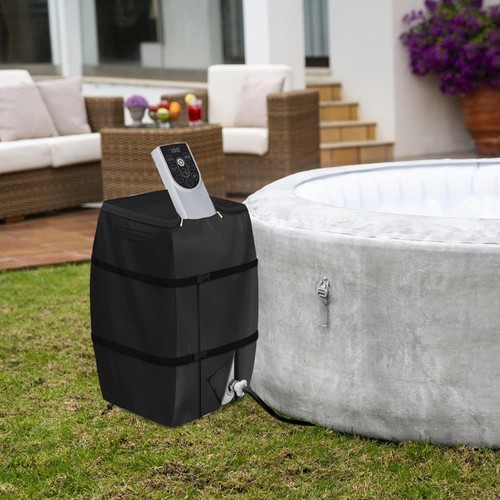CHEOTIME Hot Tub Spa Heater Pump Cover, Inflatable Spa Heater Pump Cover, 420D Oxford Cloth For Multiple Hot Tub Spa Heater Pump On Market (Grey - View #3