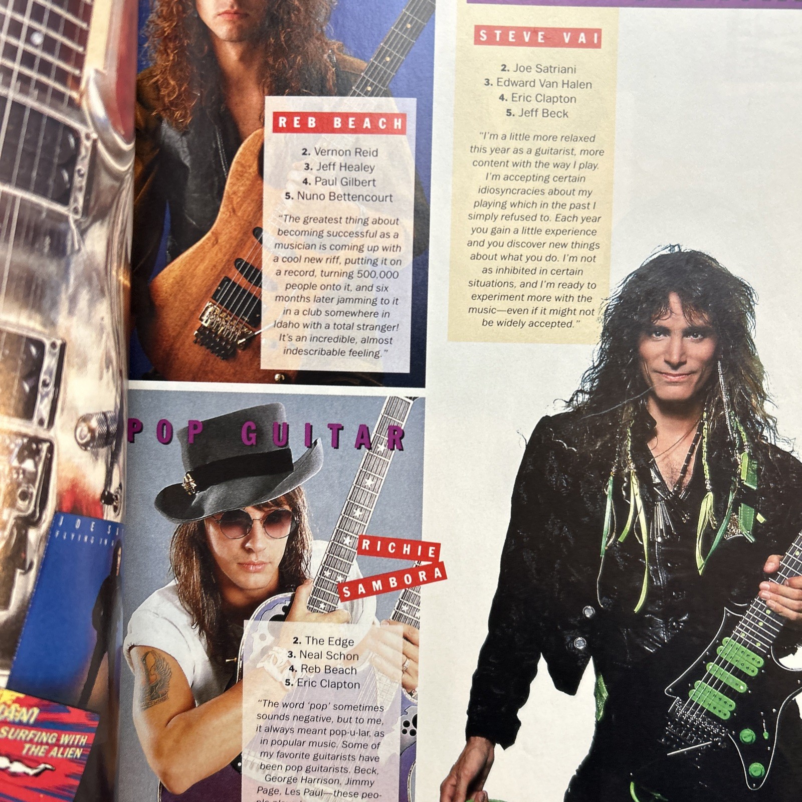 Lot 8 Guitar World Magazines 1980s Satriani Vai Van Halen Metal Rock Guitarists! thumbnail 15
