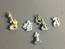 A34037 UNKNOWN METAL MINIATURES FANTASY MIXED LOT ELF WARRIOR STANDARD